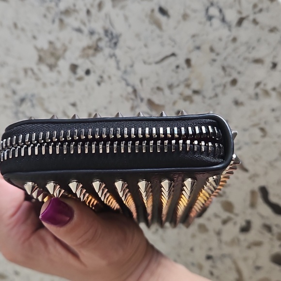 Christian Louboutin Black Wallet with Silver And Gold Studs - Picture 5 of 17